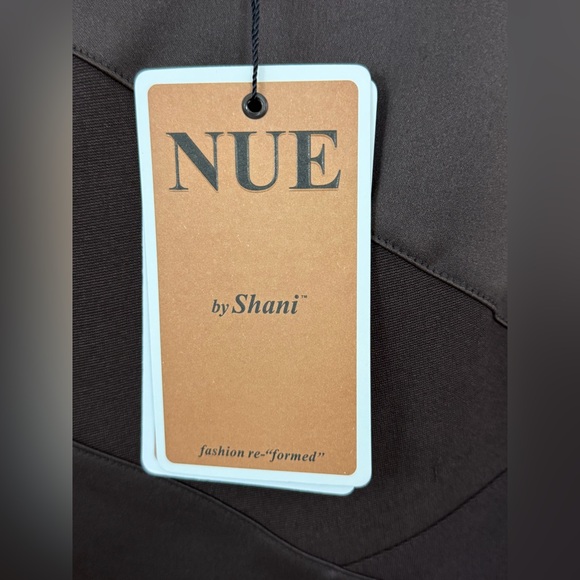 Nue by Shani Brown Asymmetric Sleeveless Midi Dress w/body shaper liner US12 NWT - Picture 10 of 12